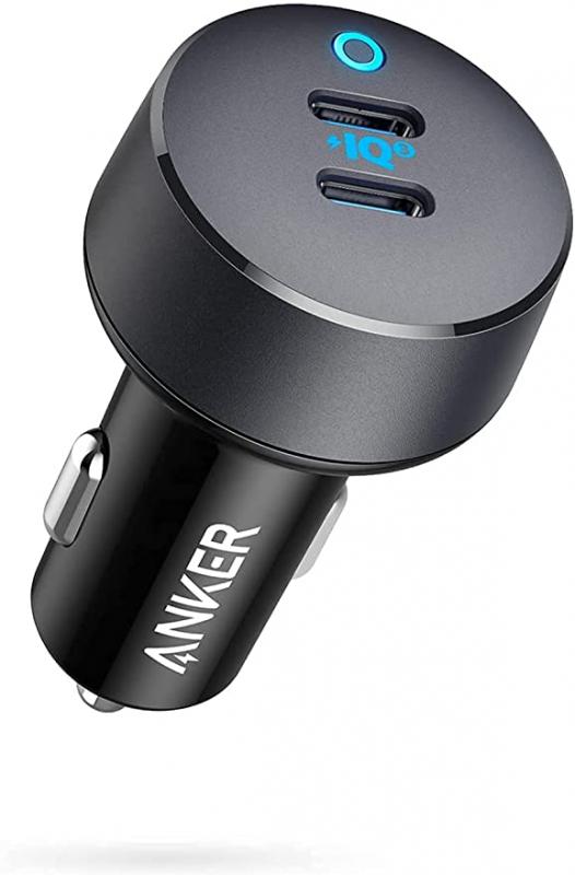 Anker USB C Car Charger, 40W 2-Port PowerIQ 3.0 Type C Car Adapter, PowerDrive III Duo