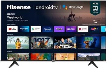 Hisense 55A6G 55-Inch 4K Ultra HD Android Smart TV with Alexa Compatibility