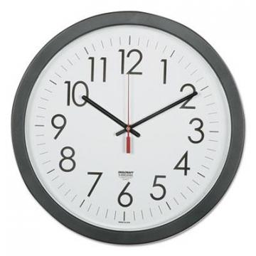 AbilityOne 6645016237483 SKILCRAFT Quartz Wall Clock, 14.5" Overall Diameter, Black Case