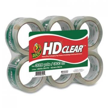 Duck Heavy-Duty Carton Packaging Tape, 3" Core, 1.88" x 55 yds, Clear, 6/Pack