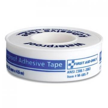 First Aid Only Waterproof-Adhesive Medical Tape, 1" Core, 0.5" x 15 ft, White