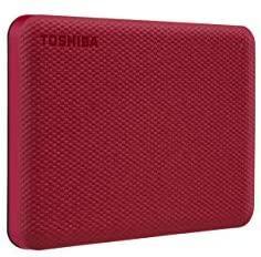 Toshiba Canvio Advance 2TB Portable External Hard Drive USB 3.0, Red