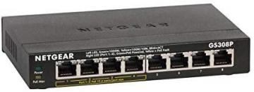 Netgear 8-Port Gigabit Ethernet Unmanaged PoE Switch (GS308P)