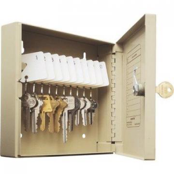 MMF SteelMaster Uni-Tag Key Cabinet, 10-Key, Steel, Sand, 6 7/8 x 2 x 6 3/4