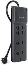 Belkin Power Strip Surge Protector with 8 AC Multiple Outlets, 8 ft Cord