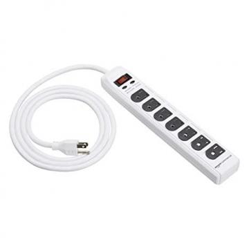 AmazonCommercial Power Strip Surge Protector, 1 PACK, White