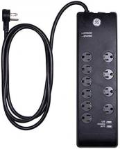 GE UltraPro 10-Outlet Surge Protector, 2 USB Ports, 6 Ft Power Cord