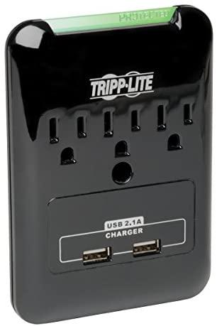 Tripp Lite 3 Outlet Portable Surge Protector Power Strip