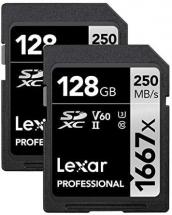 Lexar Professional 1667x 128GB (2-Pack) SDXC UHS-II Card