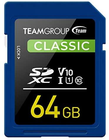 TEAMGROUP Classic 64GB UHS-I U1 V10 SDXC Memory Card