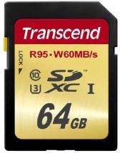 Transcend 64 GB High Speed 10 UHS-3 Flash Memory Card