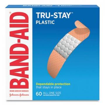 BAND-AID Plastic Adhesive Bandages, 3/4 x 3, 60/Box