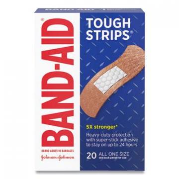 BAND-AID Flexible Fabric Adhesive Tough Strip Bandages, 1" x 3.25", 20/Box