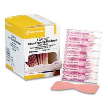 First Aid Only Heavy Woven Adhesive Bandages, Fingertip, 1.75" x 3", 25/Box