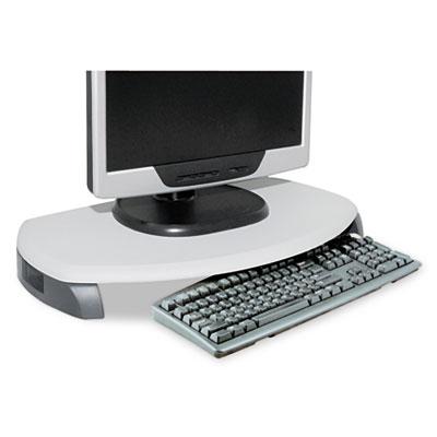 Kantek CRT/LCD Stand with Keyboard Storage, 23 x 13 1/4 x 3, Gray