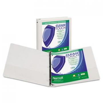 Samsill Clean Touch Round Ring View Binder, 3 Rings, 4" Capacity, 11 x 8.5, White