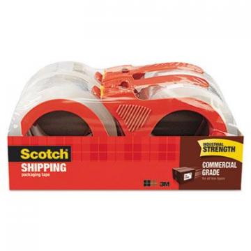 3M Scotch 3750 Commercial Grade Packaging Tape with Dispenser, 3" Core, 1.88" x 54.6 yds, Clear