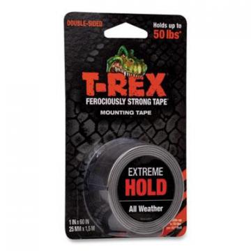 Shurtape T-Rex Extreme Hold Mounting Tape, 1.5" Core, 1" x 1.66 yds, Black