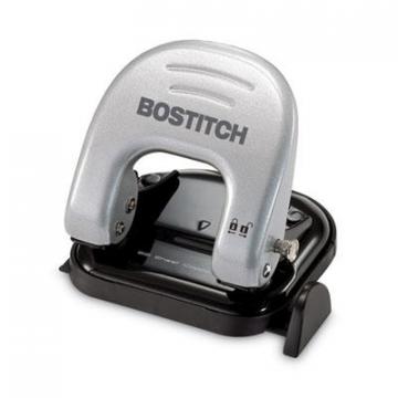 Bostitch Paperpro EZ Squeeze Two-Hole Punch, 20-Sheet Capacity, Black/Silver