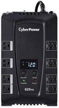 CyberPower CP825LCD Intelligent LCD UPS System, 825VA/450W, 8 Outlets, Compact, Black