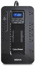 CyberPower EC850LCD Ecologic Battery Backup & Surge Protector UPS System, 850VA/510W, 12 Outlets