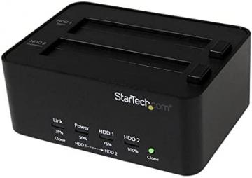StarTech Dual Bay USB 3.0 Duplicator and Eraser Dock for 2.5" & 3.5" SATA SSD HDD