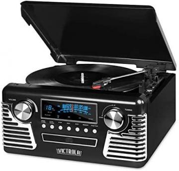 Victrola 50's Retro Bluetooth Record Player & Multimedia Center with Built-in Speakers