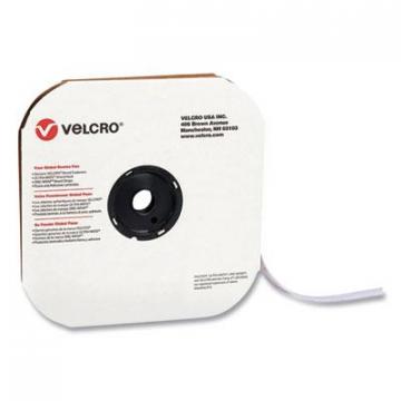 Velcro Sticky-Back Fasteners, Loop Side, 0.63" x 75 ft, White