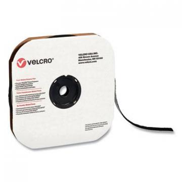 Velcro Sticky-Back Fasteners, Loop Side, 0.63 x 75 ft, Black
