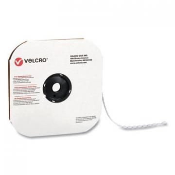 Velcro Sticky-Back Fasteners, Loop Side, 0.5" dia, Black, 1,440/Carton
