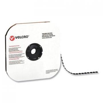 Velcro Sticky-Back Fasteners, Hook Side, 0.5" dia, Black, 1,440/Carton