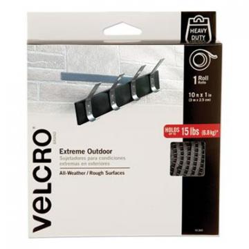Velcro Heavy-Duty Fasteners, Extreme Outdoor Performance, 1" x 10 ft, Titanium