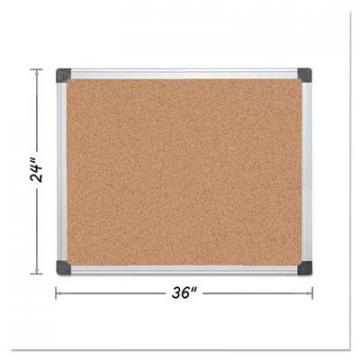 Bi-silque MasterVision Value Cork Bulletin Board with Aluminum Frame, 24 x 36, Natural (CA031170)