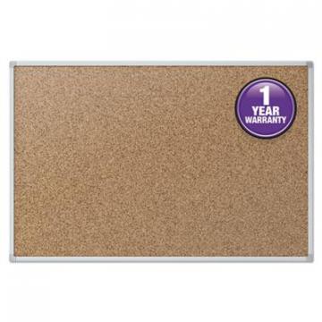 Mead Cork Bulletin Board, 48 x 36, Silver Aluminum Frame (85362)