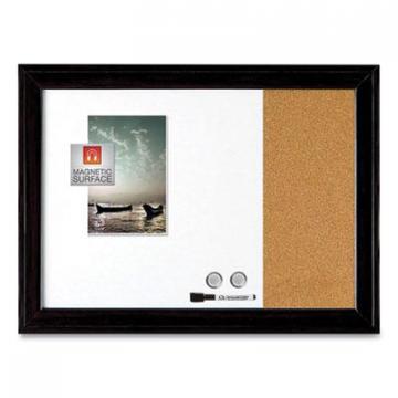 Quartet Combination Magnetic Dry Erase/Cork Board, 23 x 17, Black Plastic Frame (814932)