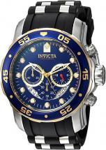 INVICTA Men Analog Quartz Watch with Silicone Stainless Steel Strap 22971