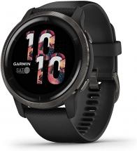 Garmin Venu 2, GPS Smartwatch, Black Case and Silicone Band