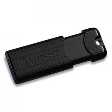 Verbatim PinStripe USB 3.0 Flash Drive, 16 GB, Black
