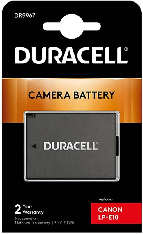Duracell Premium Analog Canon LP-E10 Battery for 1100D 1200D Rebel T3 Kiss X50 7.4V 1020mAh
