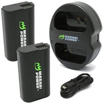 Wasabi Power Battery (2-Pack) and Dual USB Charger for Panasonic DMW-BLJ31