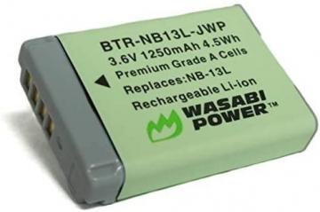 Wasabi Power NB-13L Battery for Canon PowerShot G1 X Mark III, G5 X, G7 X, G7 X Mark II, G9 X