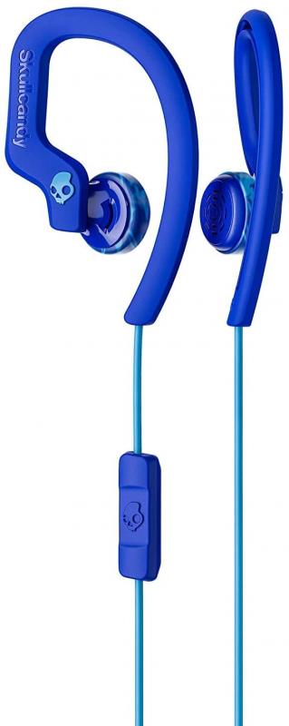 Skullcandy SCS4CHY-K608 Chops Flex Sport Earbud with Mic - Royal Blue/Blue/Swirl