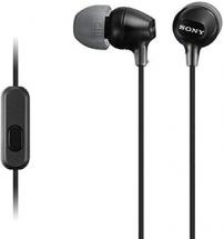 Sony MDR-EX15AP In-Ear Earbud Headphones with Mic, Black