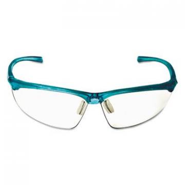 3M Refine 201 Safety Glasses, Half-frame, Clear AntiFog Lens, Teal Frame