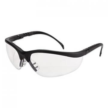 MCR Safety Klondike Safety Glasses, Matte Black Frame, Clear Lens