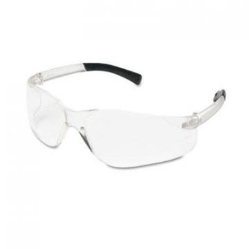 MCR Safety BearKat Safety Glasses, Wraparound, Black Frame/Clear Lens
