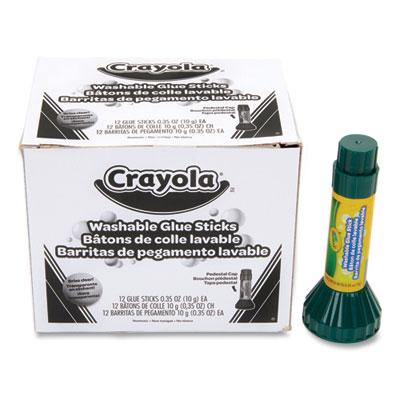 Crayola Washable Glue Stick, 0.35 oz, Dries Clear, Dozen