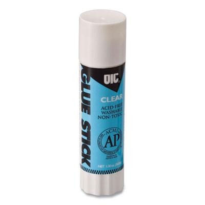 Officemate Clear Glue Stick, 0.74 oz, Dries Clear
