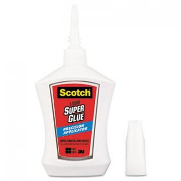 3M Scotch Super Glue with Precision Applicator, 0.14 oz, Dries Clear