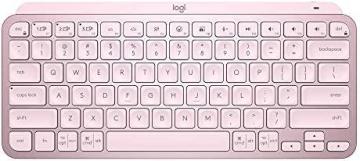 Logitech MX Keys Mini Minimalist Wireless Illuminated Keyboard, Rose